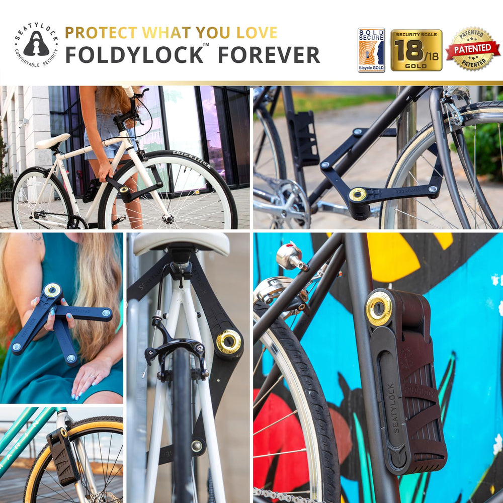 Seatylock FoldyLock Forever with master keys, ready for quick access and backup security.