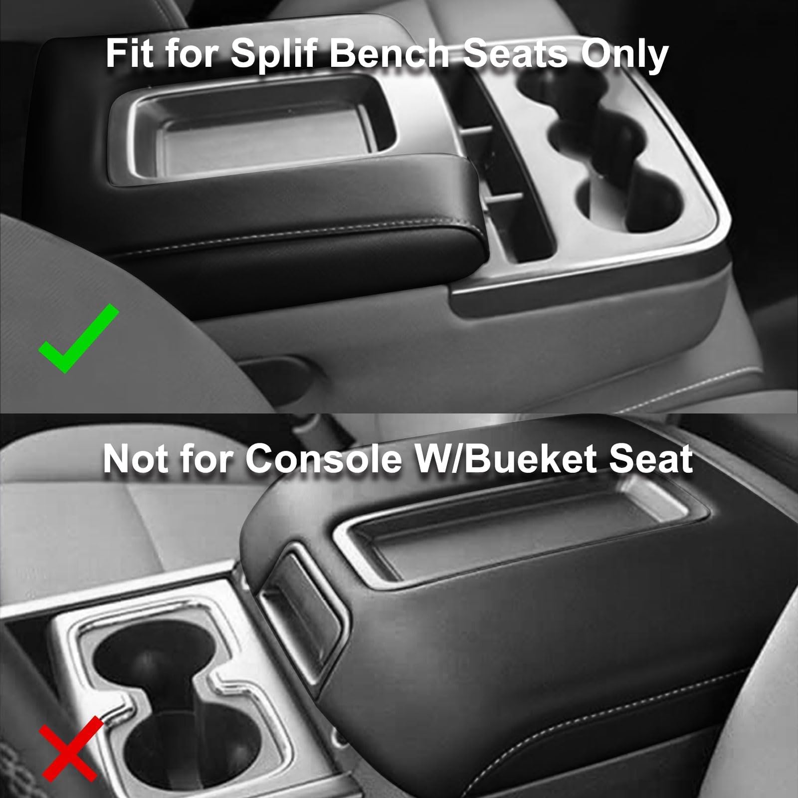 SecosAutoparts armrest lid cover close-up showing durable stitching and fit