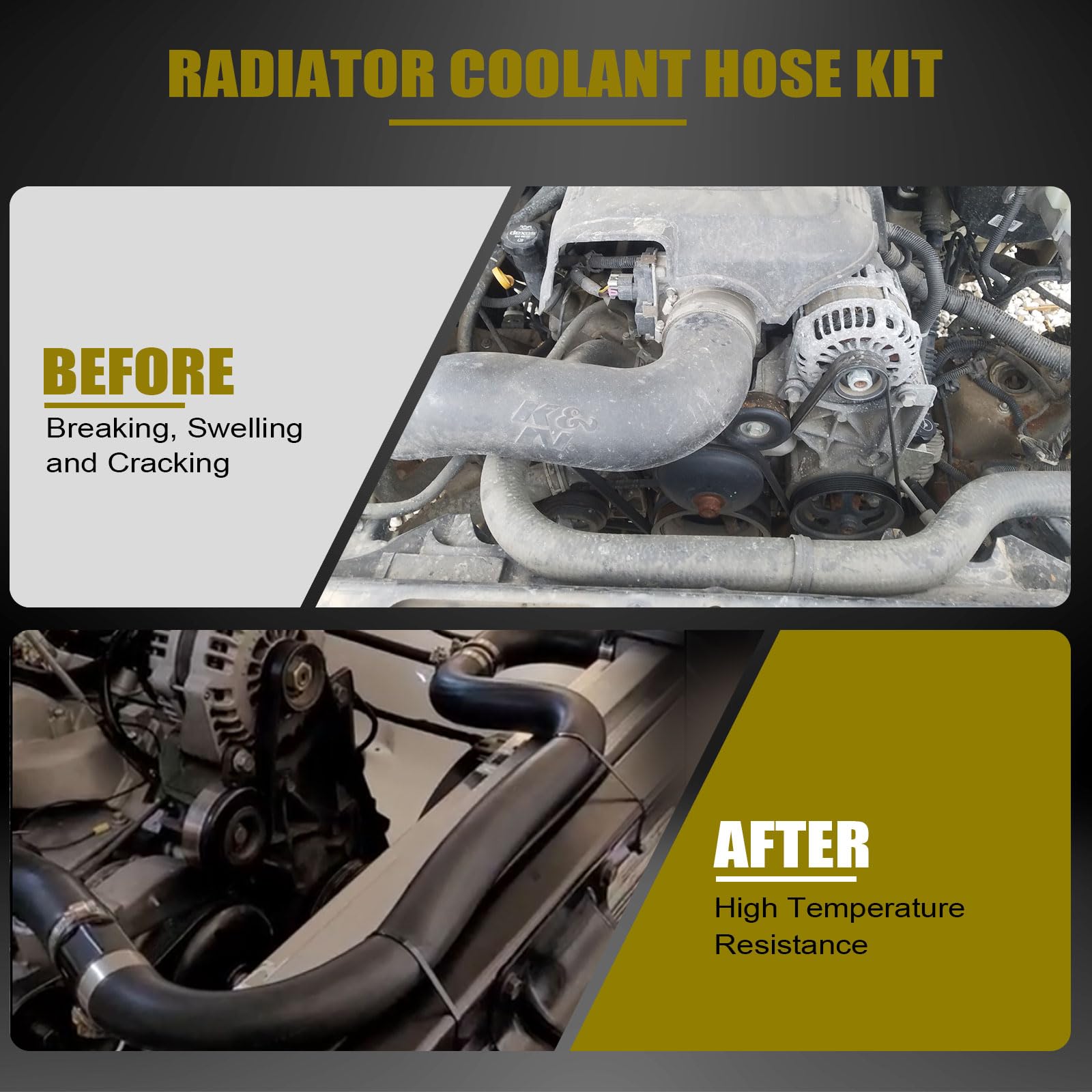 SecosAutoparts lower hose for Cadillac Escalade 2007–2014 maintains coolant flow