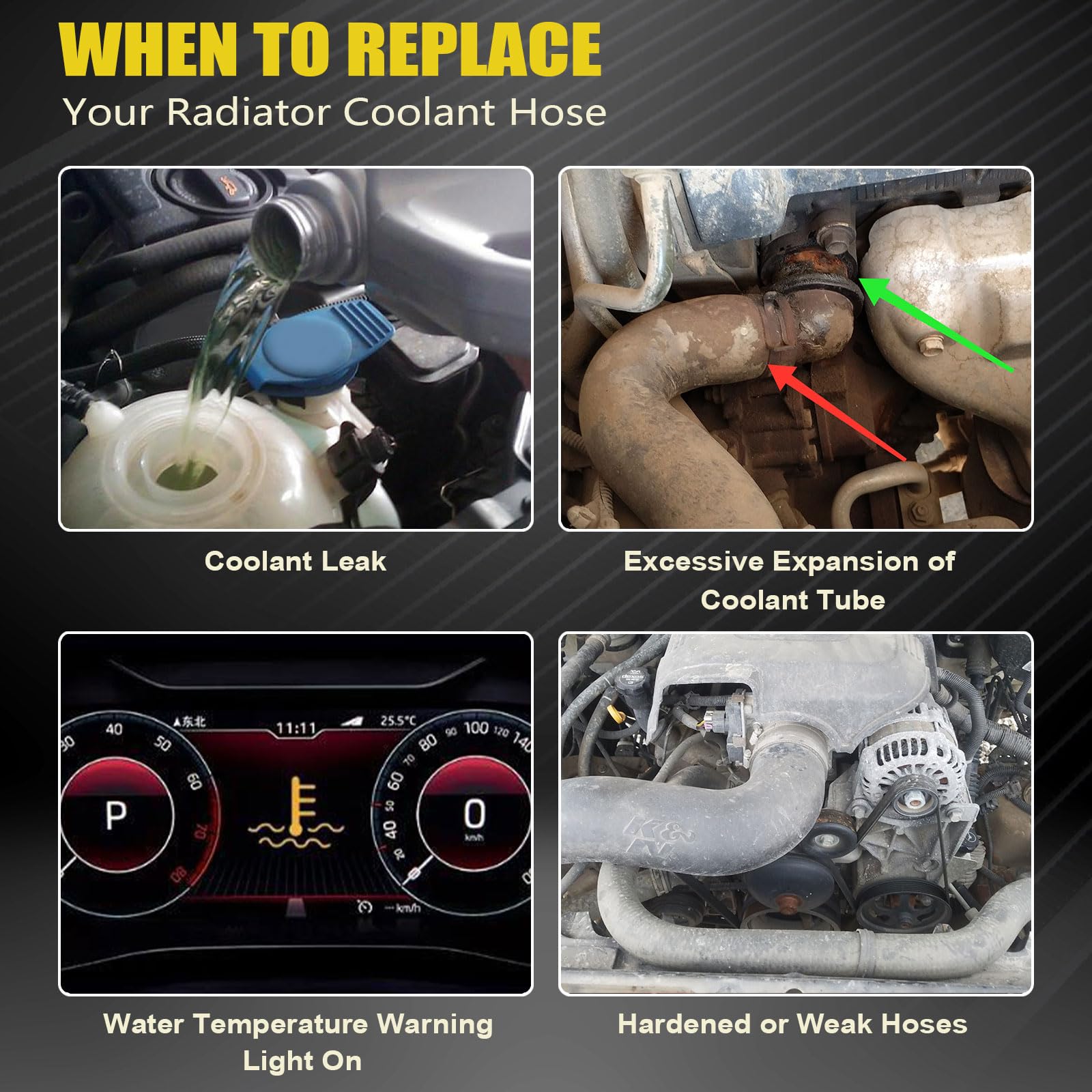 SecosAutoparts lower hose for GMC Sierra 2007–2014 supports steady coolant routing