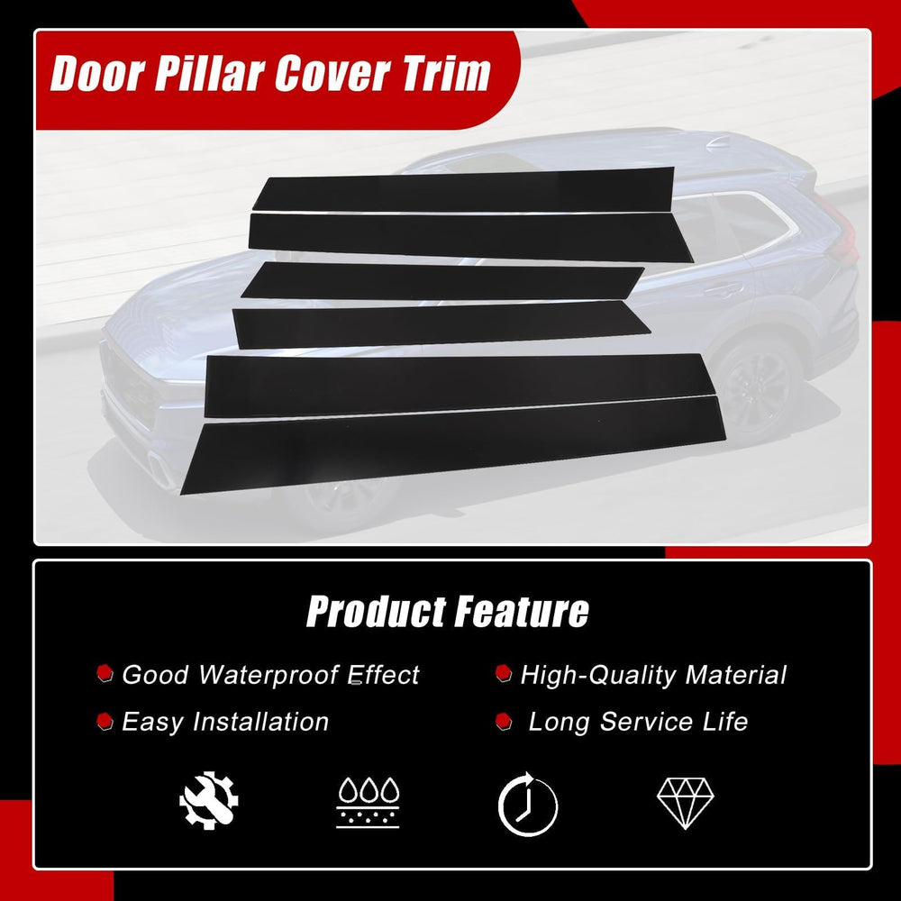 SecosAutoparts piano black finish close-up highlights premium look and durable adhesion.