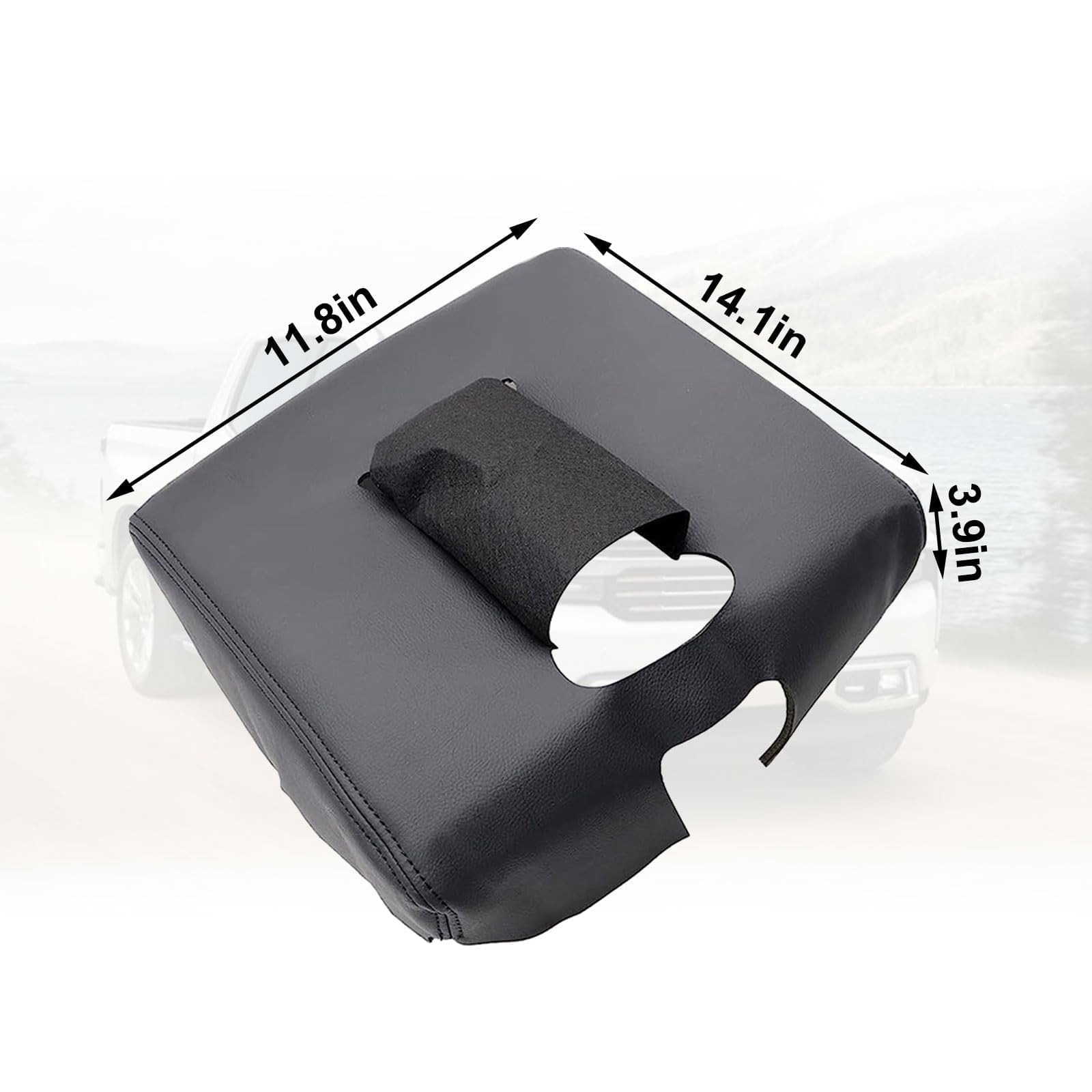 Stitching detail on SecosAutoparts armrest cover indicating craftsmanship