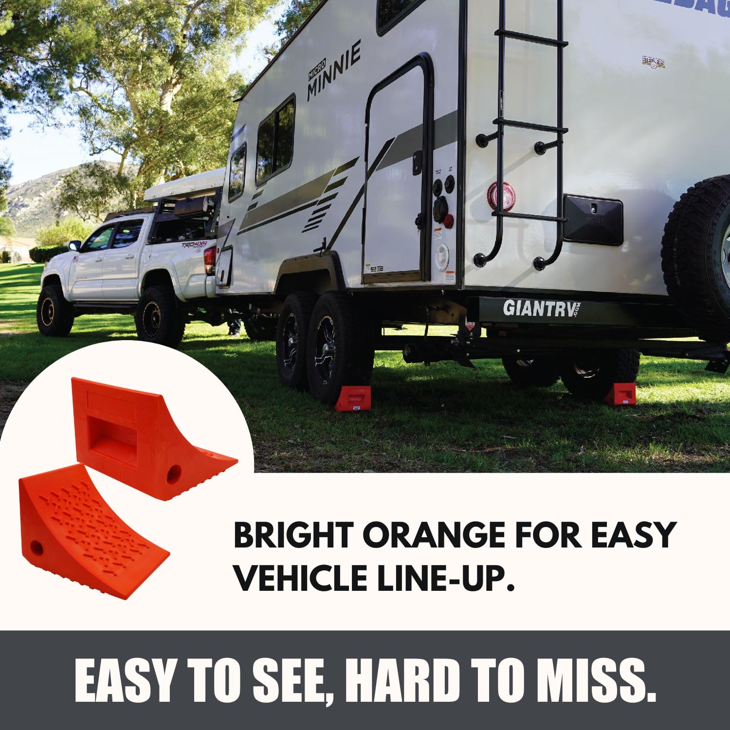 SECURITYMAN 4Pack wheel chocks stored for easy transport and rapid deployment.