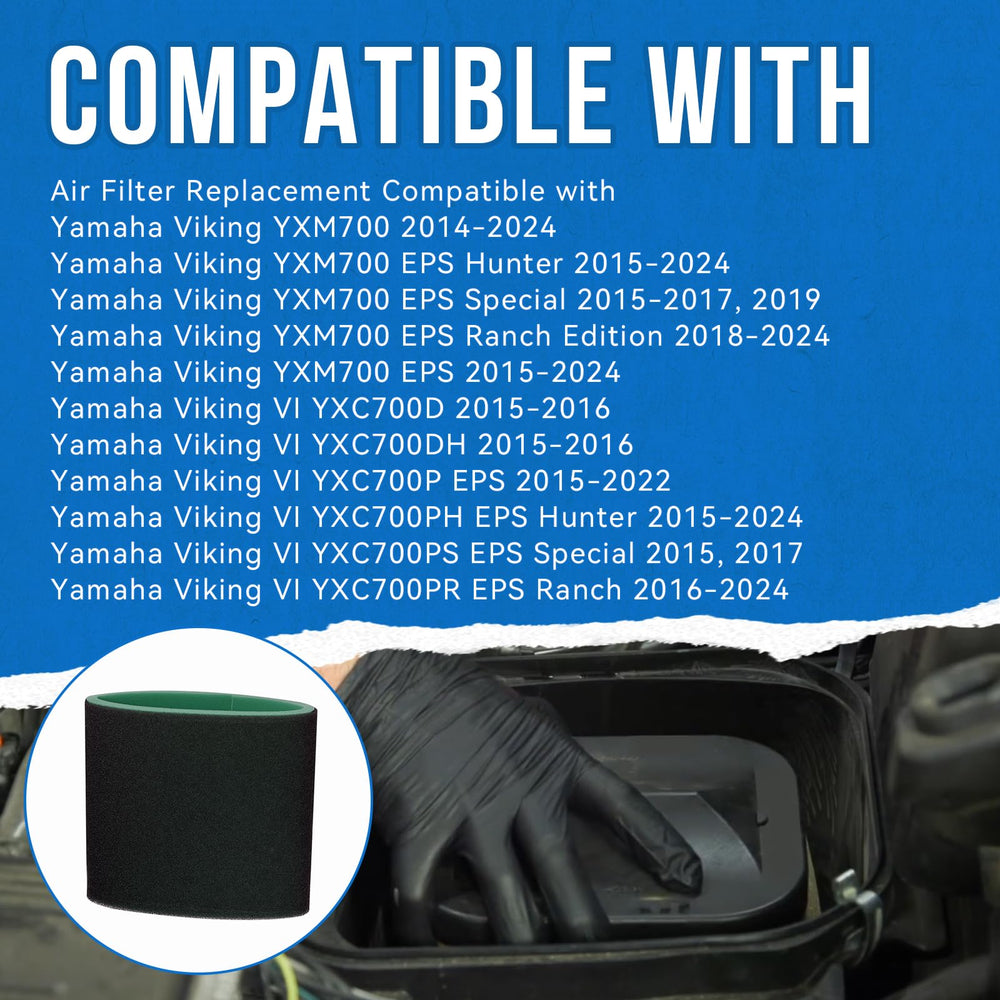 SeDeplacer 1XD-E4451-00-00 air filter side view, slim profile for easy fit.