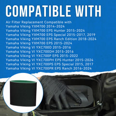 SeDeplacer 1XD-E4451-00-00 air filter side view, slim profile for easy fit.