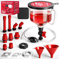 SEDY 22-piece no-spill coolant kit for clean refills and reduced mess.