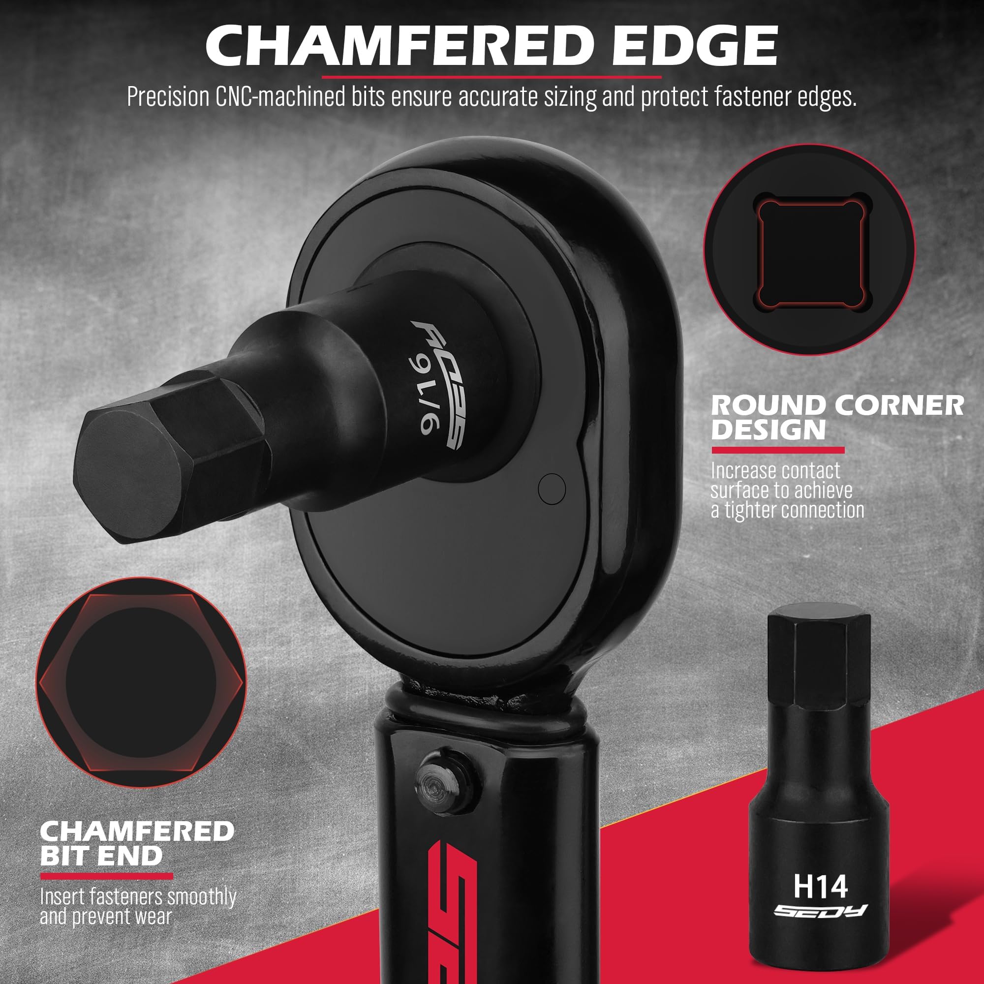 SEDY adapters detail image showing cross-drive compatibility and added versatility