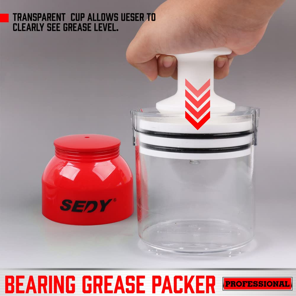 SEDY kit shows self-contained cavity keeping grease contained for mess-free work.
