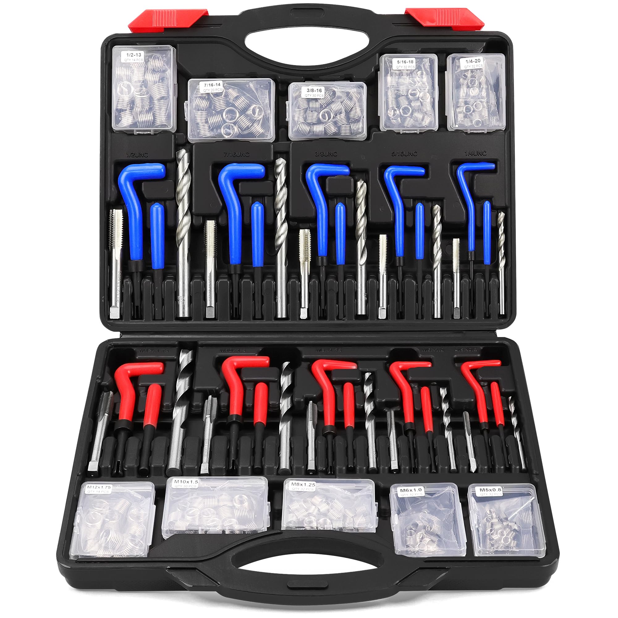 SE DY Helicoil kit closeup shows durable case and premium steel construction for long lasting repairs