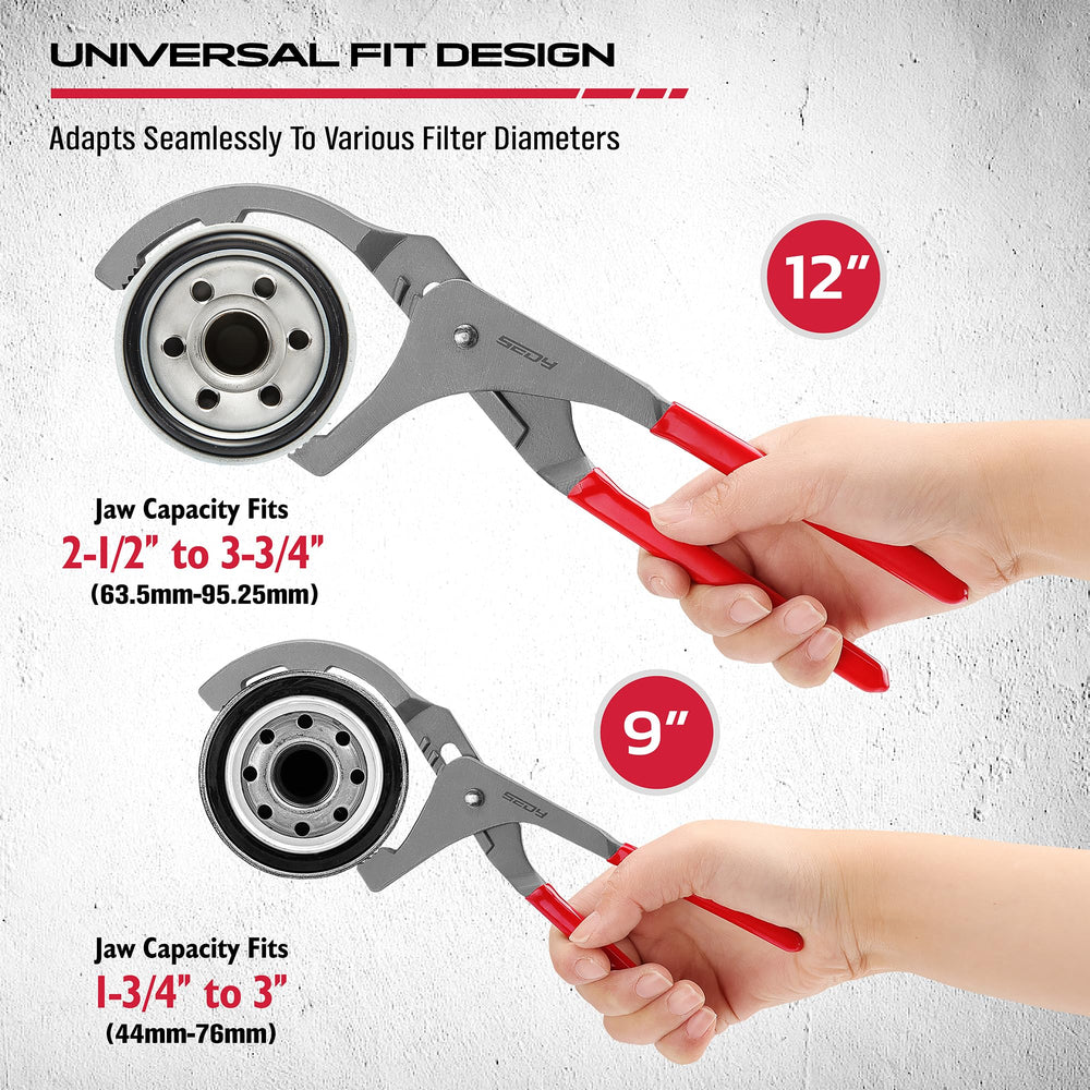 SEDY slip joint 5 position wrench adjusts to various filter sizes efficiently
