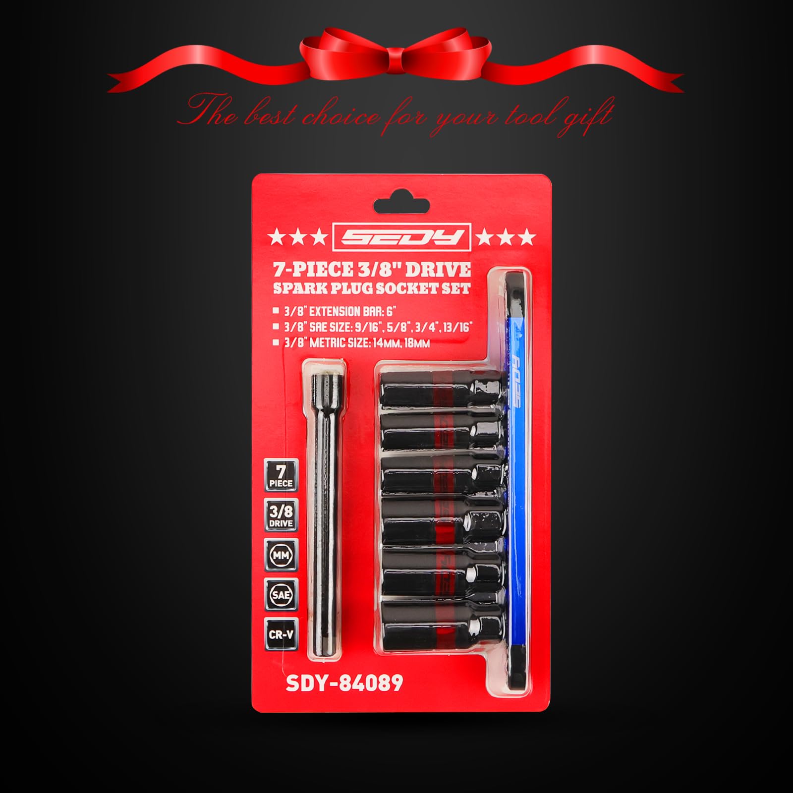 SEDY magnetic rail solution keeps the socket set neatly stored.