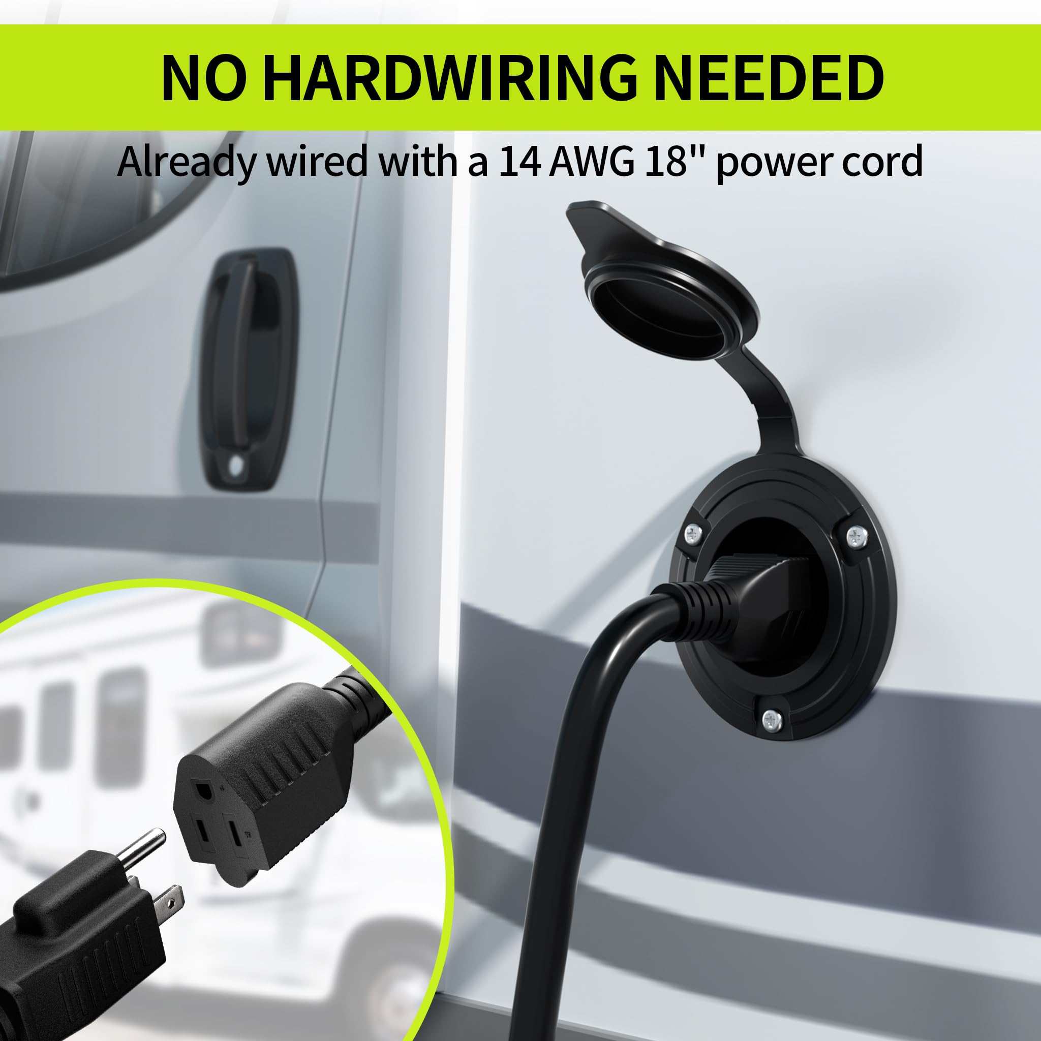 Seeklyze 3x14AWG copper wires ensure reliable power transmission