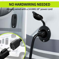 Seeklyze 3x14AWG copper wires ensure reliable power transmission