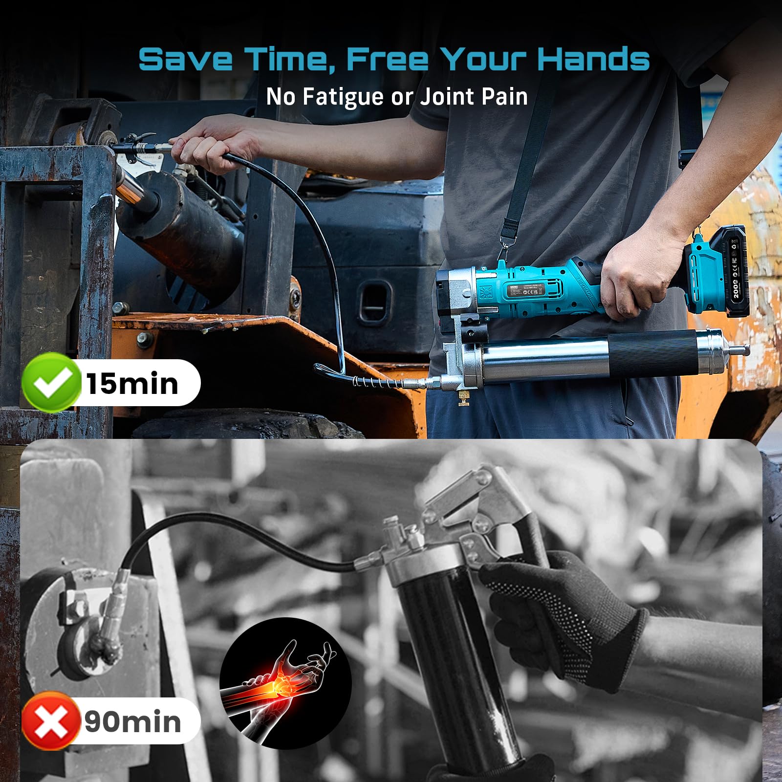 Seesii 54mm cylinder accepts bulk grease and 14 oz cartridges.