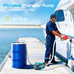 SEESII cordless fuel transfer kit on worksite for quick refueling
