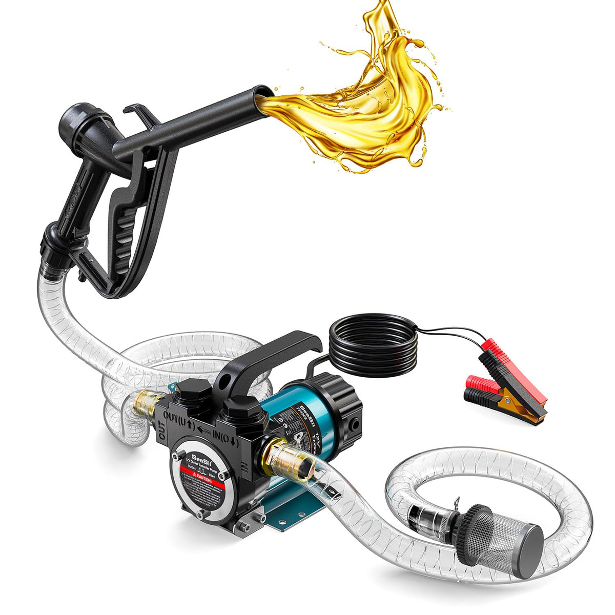 SEESII diesel transfer pump kit front view for portable on-site fueling