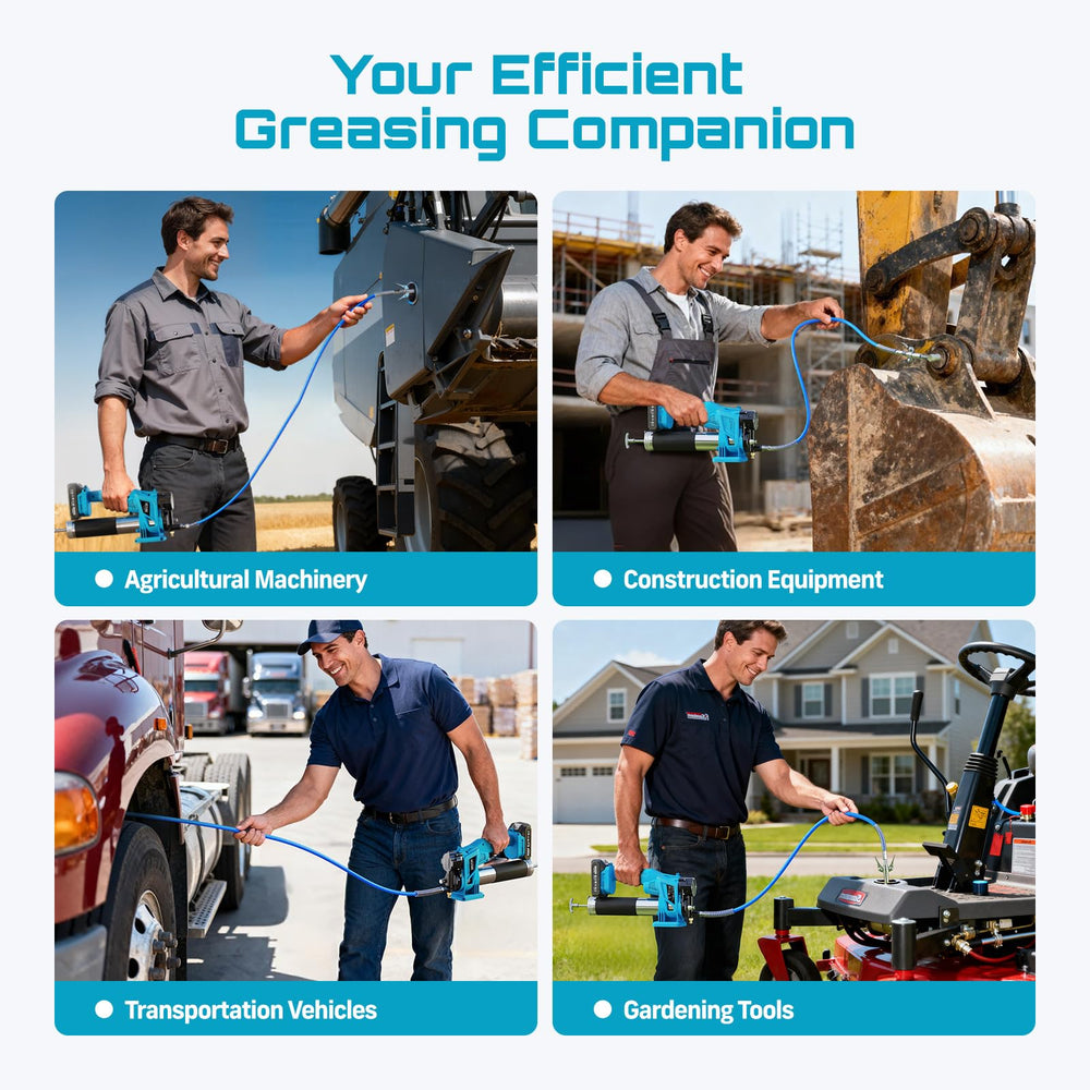 Compatible with 14 oz cartridges for common lubrication tasks