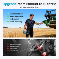 Seesii grease gun with long hose designed to reach tight spots