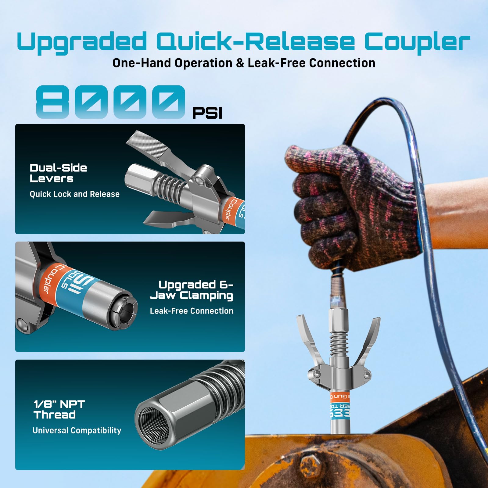 Seesii 12-inch flexible hose extends reach for hard-to-access points