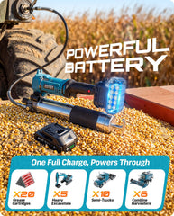 Seesii grease gun dual batteries extend on-site maintenance runs.