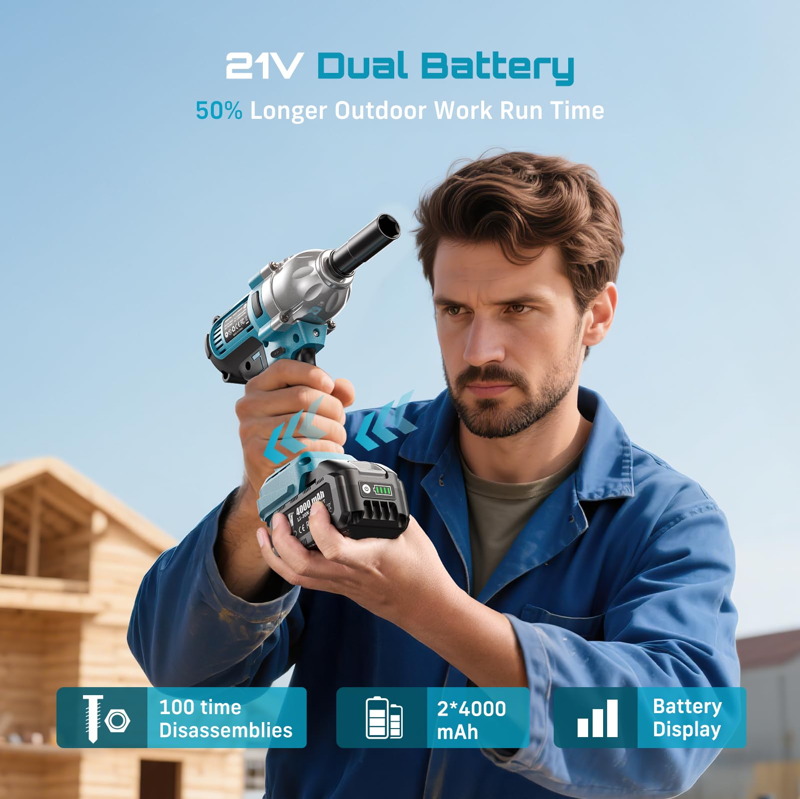Seesii batteries and charger with fast-charge indicator for continuous runtime
