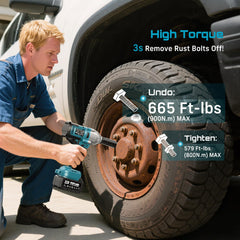 Seesii impact wrench side profile highlighting ergonomic design and balanced handling