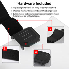 Seeutek UTV windshield clamps kit close-up ABS pads for snug fit
