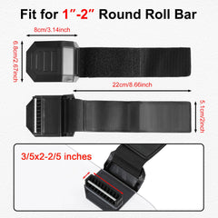 Seeutek UTV windshield clamps kit Velcro straps illustrate wide fixed range