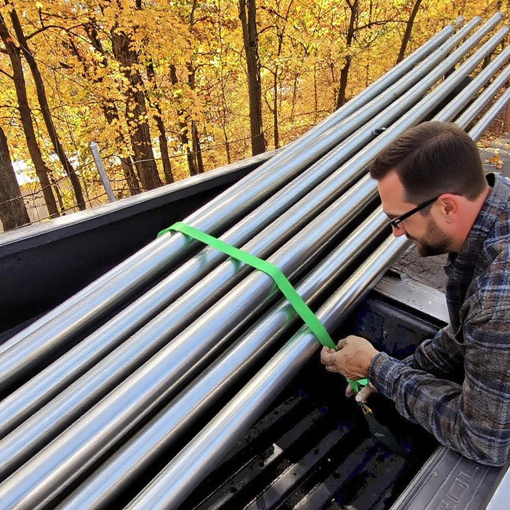 Sefream EZ Truck Bed Anchors tailgate compatibility with standard straps.