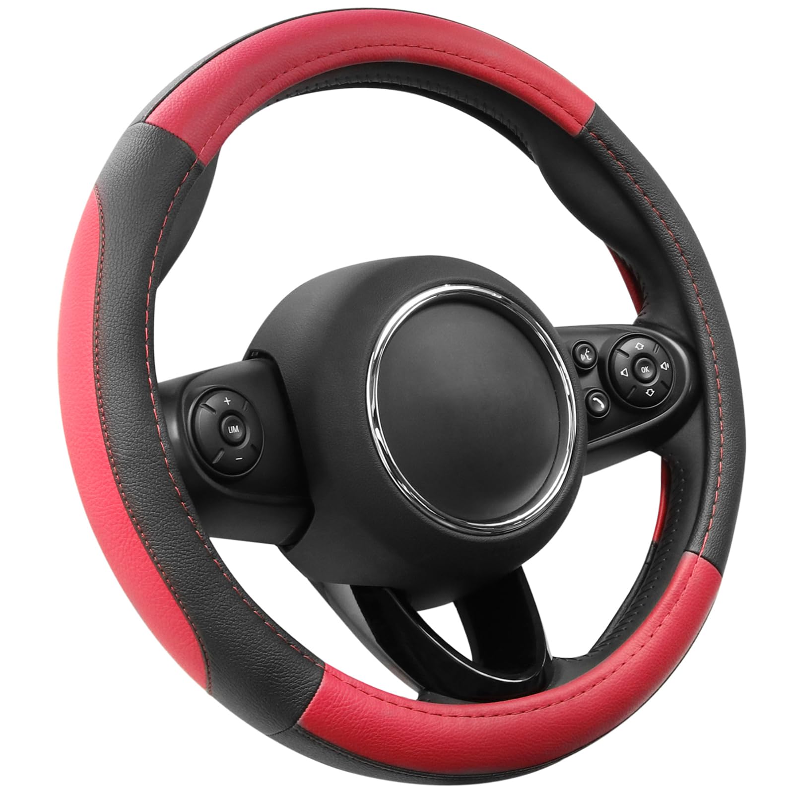 SEG Direct steering wheel cover microfiber closeup highlights durability