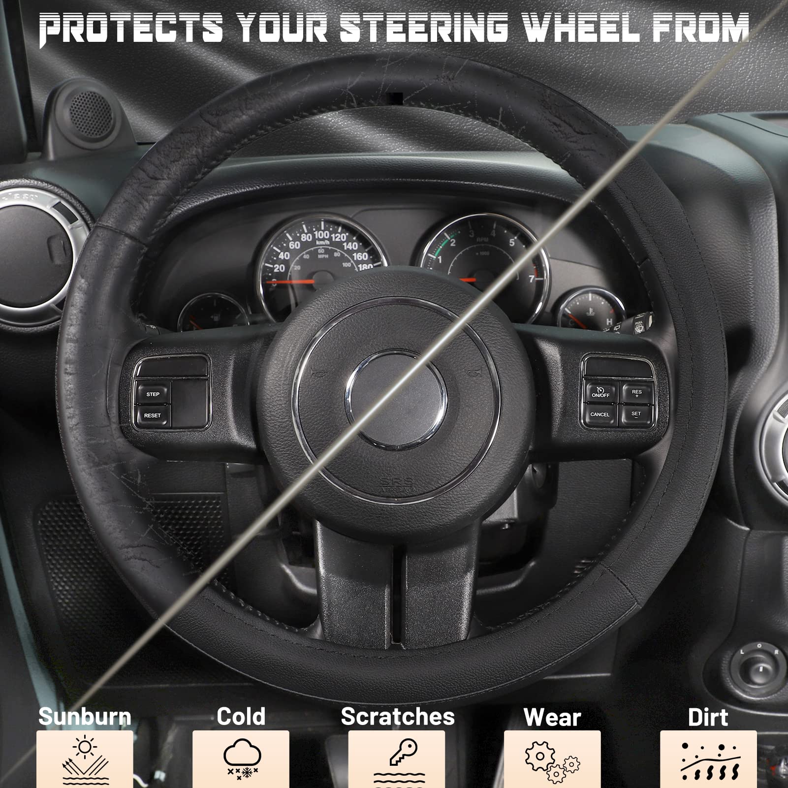 SEG Direct black microfiber leather provides sun protection and interior protection.