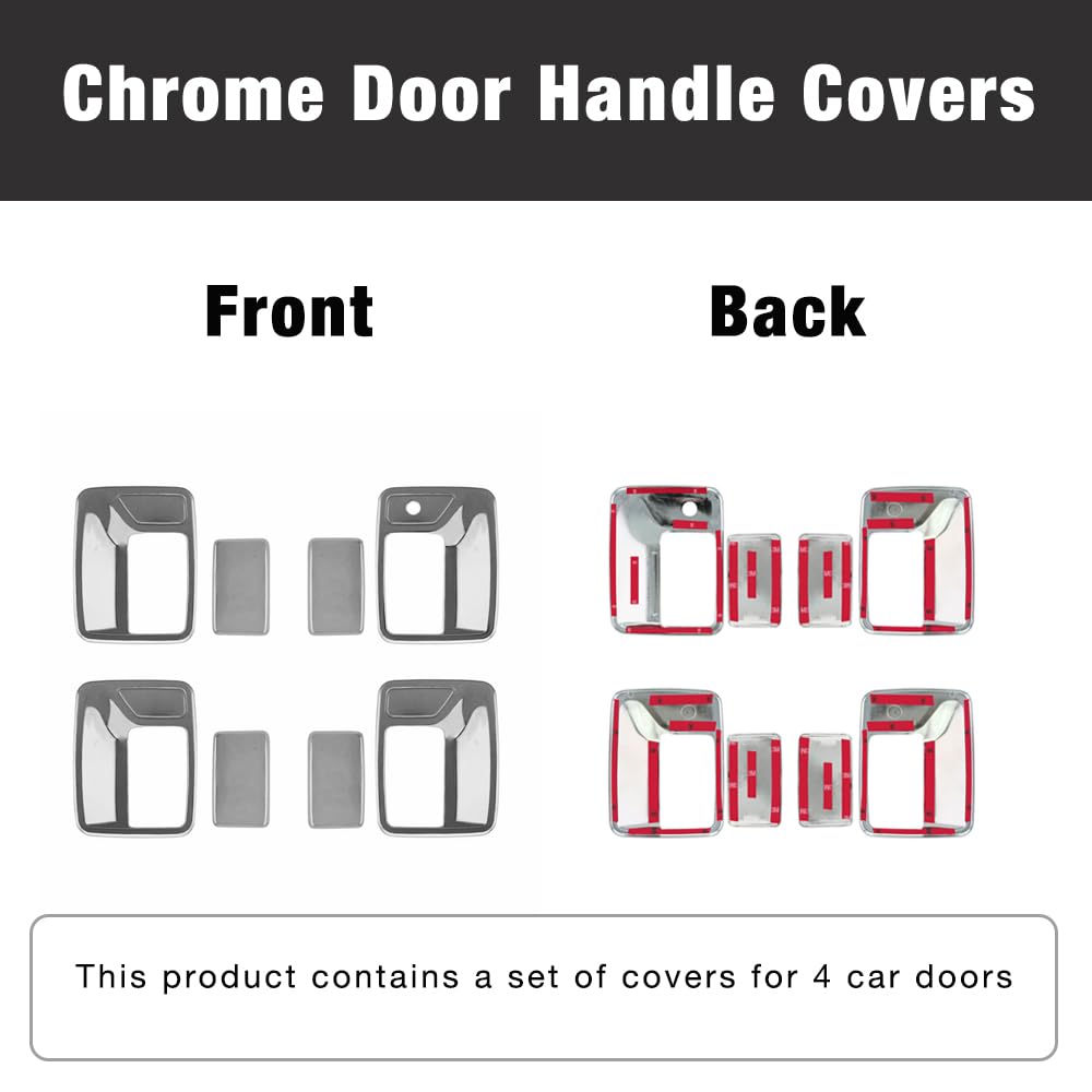 SEGADEN chrome door handle cover on the rear-left door guards against wear.