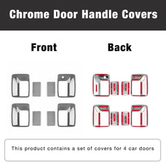 SEGADEN chrome door handle cover on the rear-left door guards against wear.