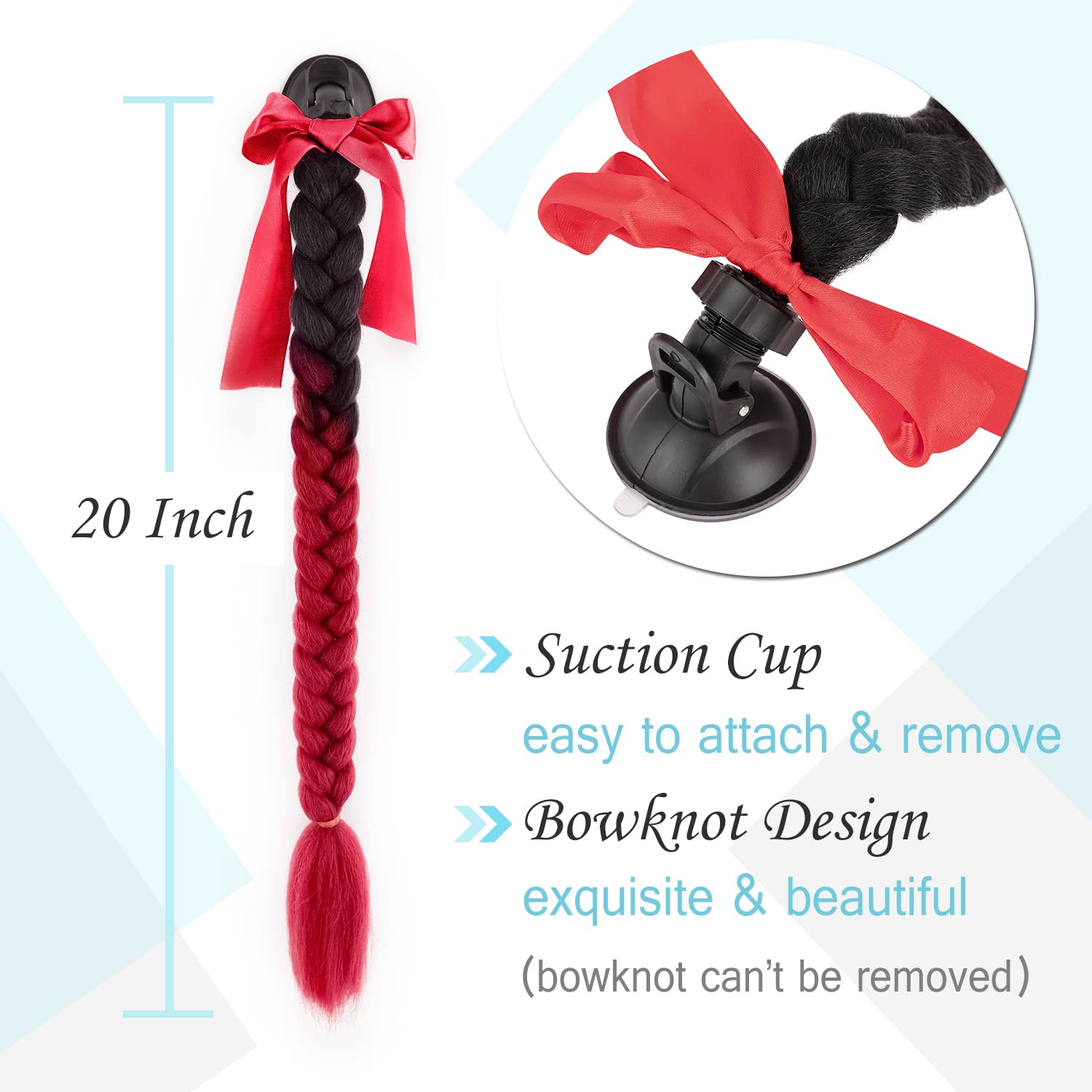 SEGO detachable suction cups secure ponytails on a helmet during rides.