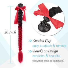 SEGO detachable suction cups secure ponytails on a helmet during rides.
