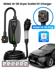 SEGUMA 24A Level 2 EV charger with dryer plug NEMA 14-30 for easy setup.