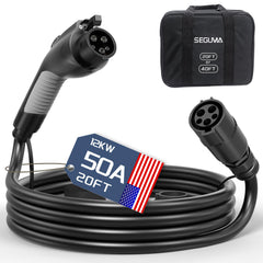 SEGUMA 50A 20ft J1772 extension cable for flexible home charging