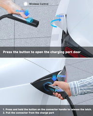 SEGUMA portable EV charger delivering 240V charging at 16A for faster sessions.