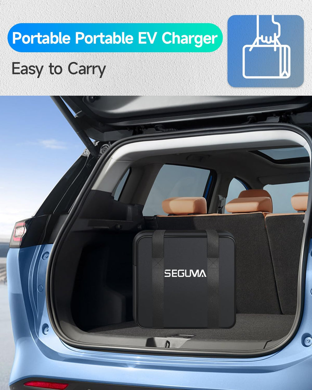 SEGUMA J1772 compatible EV charger works with many electric vehicles