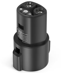 SEGUMA J1772 to Tesla adapter, front view, ready for on-the-go charging with Tesla models