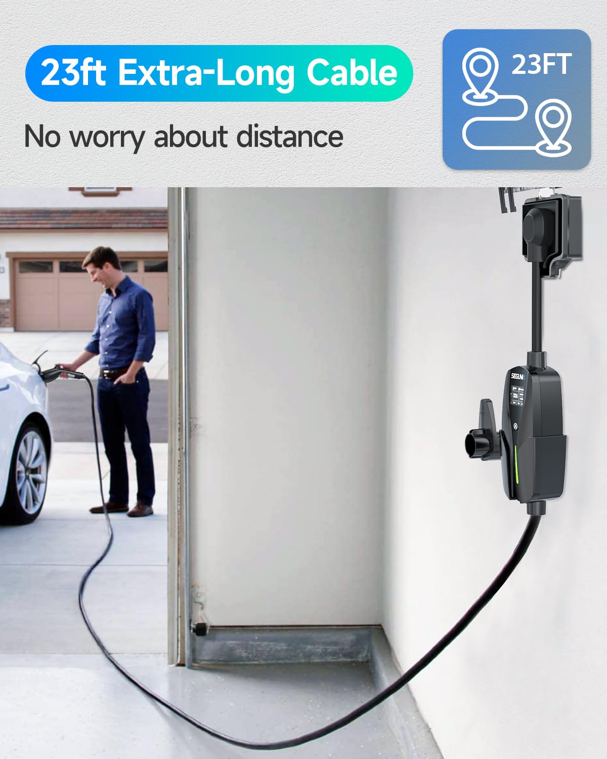 SEGUMA Level 2 charger adjustable current from 32A to 10A