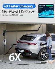 SEGUMA Level 2 EV Charger with 23ft cable offering flexible access to your vehicle.