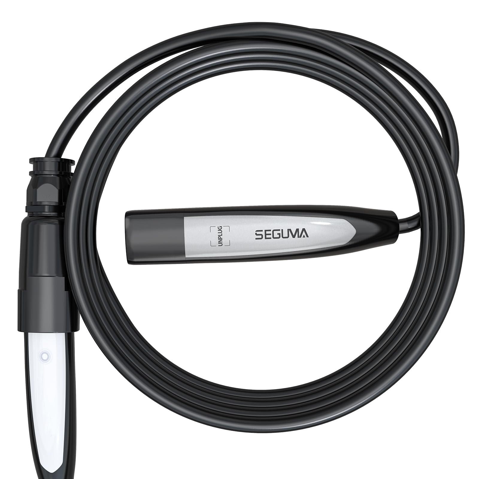 SEGUMA NACS extension cable ready for road-trip charging setup.