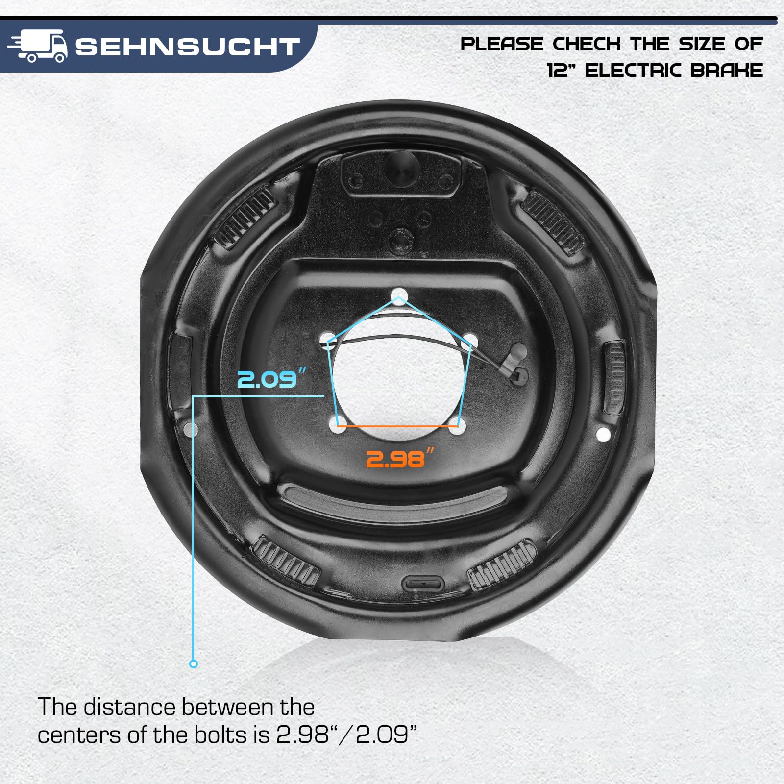 SEHNSUCHT hub drum kit for 8-6.5 inch hubs with 12x2 brakes compatibility