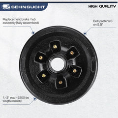 SEHNSUCHT 12 x 2 electric brake drum for responsive towing performance.