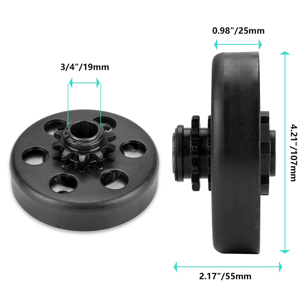 SEHNSUCHT centrifugal clutch side view showing compact design for go-karts.