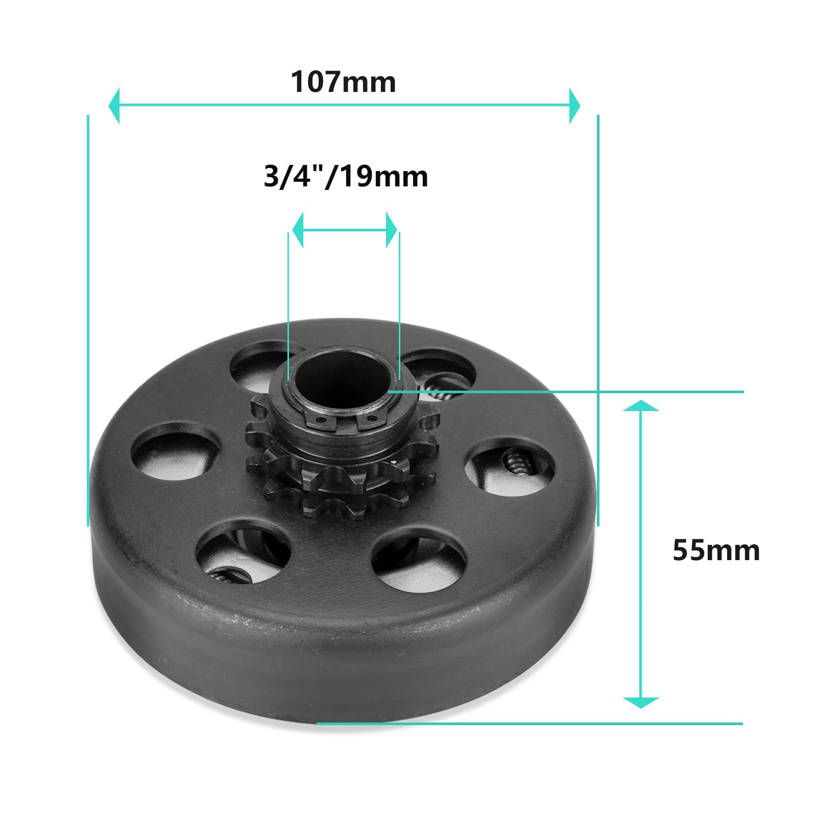 SEHNSUCHT Go Kart Clutch side view, compact profile for limited space
