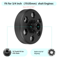 SEHNSUCHT Go Kart Clutch with 35-chain for ready-to-install setup