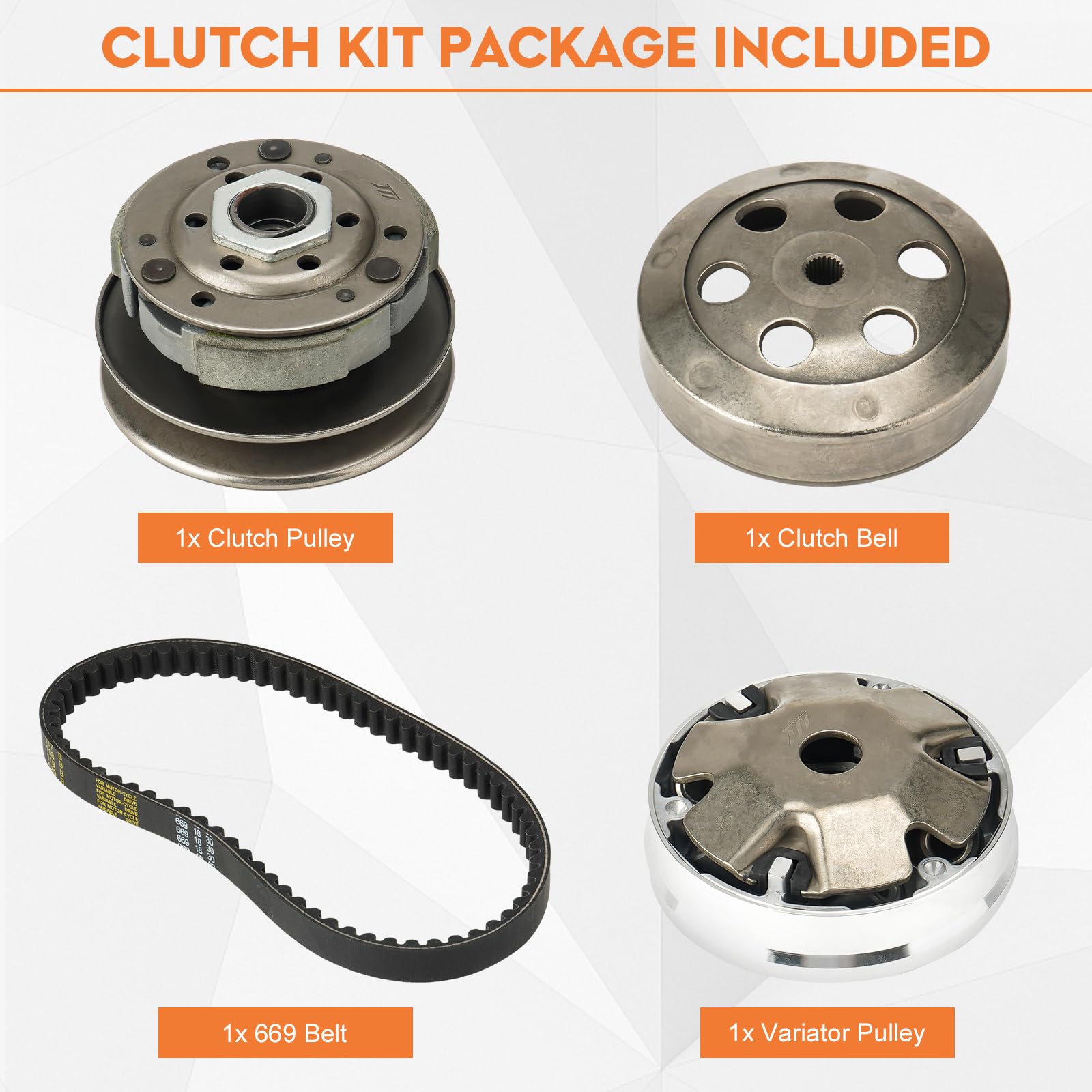 SEHNSUCHT Gy6 variator assembly provides efficient acceleration and reliable operation.