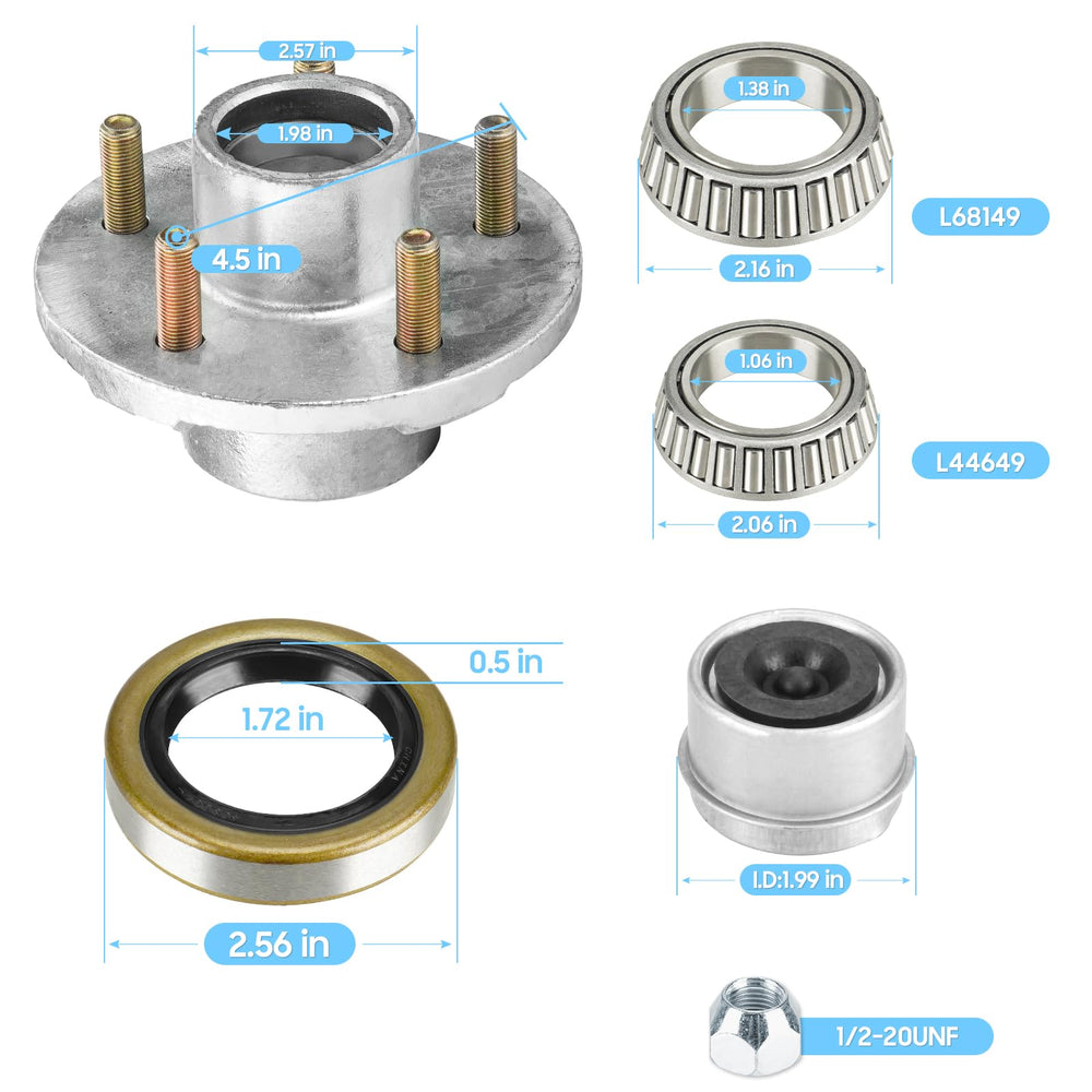 SEHNSUCHT hot dip galvanized idler hub provides rust resistance for outdoor use.